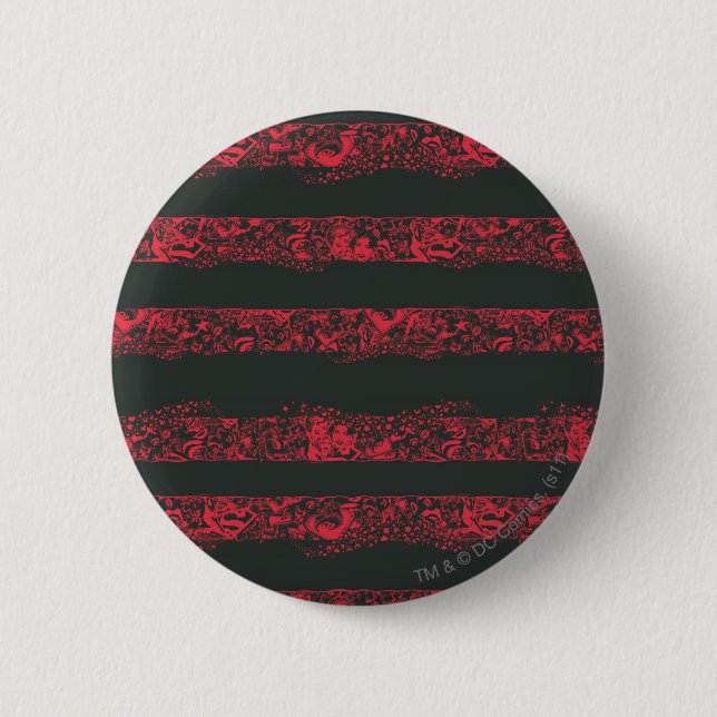 Supergirl Black and Red Line Muster Button (Vorderseite)