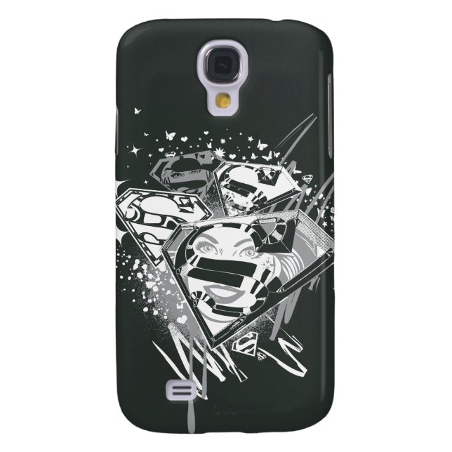 Supergirl Black and White Case-Mate Samsung Galaxy Hülle (Rückseite)