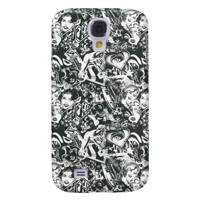 Supergirl Black and White Collage Case-Mate Samsung Galaxy Hülle (Rückseite)