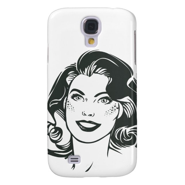 Supergirl Black and White Zeichn 2 Case-Mate Samsung Galaxy Hülle (Rückseite)