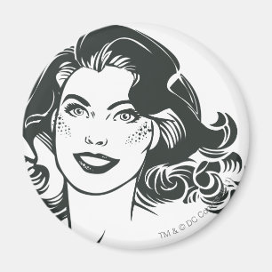 Supergirl Black and White Zeichn 2 Magnet