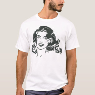 Supergirl Black and White Zeichn 2 T-Shirt