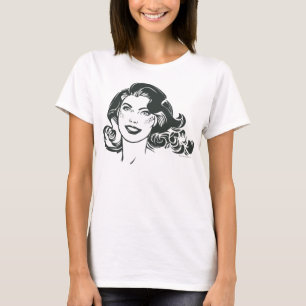Supergirl Black and White Zeichn 2 T-Shirt