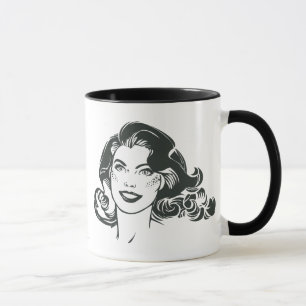 Supergirl Black and White Zeichn 2 Tasse