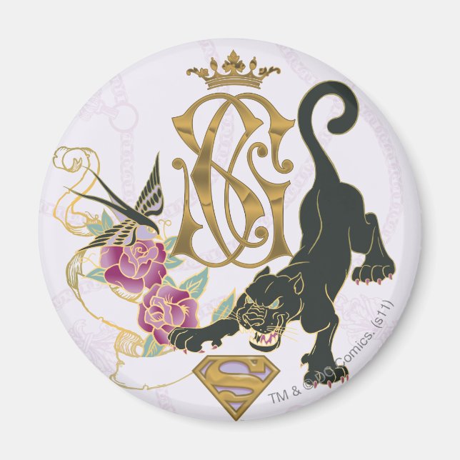 Supergirl Black Panther Magnet (Vorne)