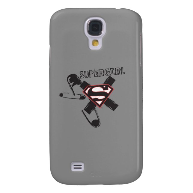 Supergirl Black Safety Buttone Case-Mate Samsung Galaxy Hülle (Rückseite)