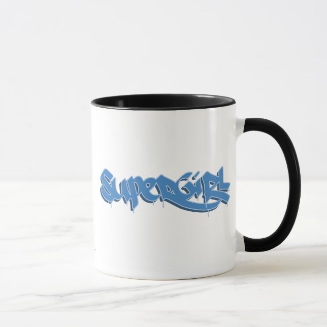Supergirl Blau-Logo Tasse (Rechts)