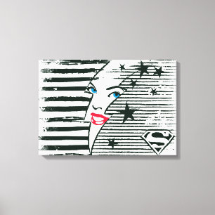 Supergirl Blitz mit Gesicht Leinwanddruck