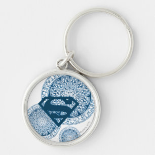 Supergirl Blue Circle Design Schlüsselanhänger