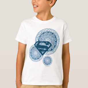 Supergirl Blue Circle Design T-Shirt