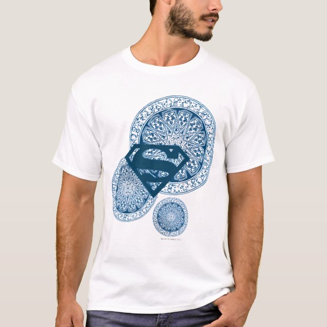 Supergirl Blue Circle Design T-Shirt (Vorderseite)