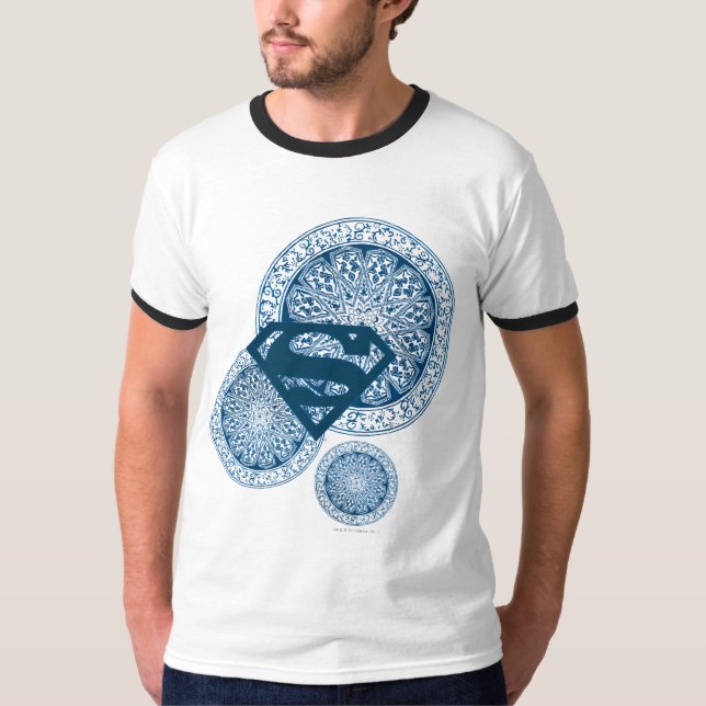 Supergirl Blue Circle Design T-Shirt (Vorderseite)