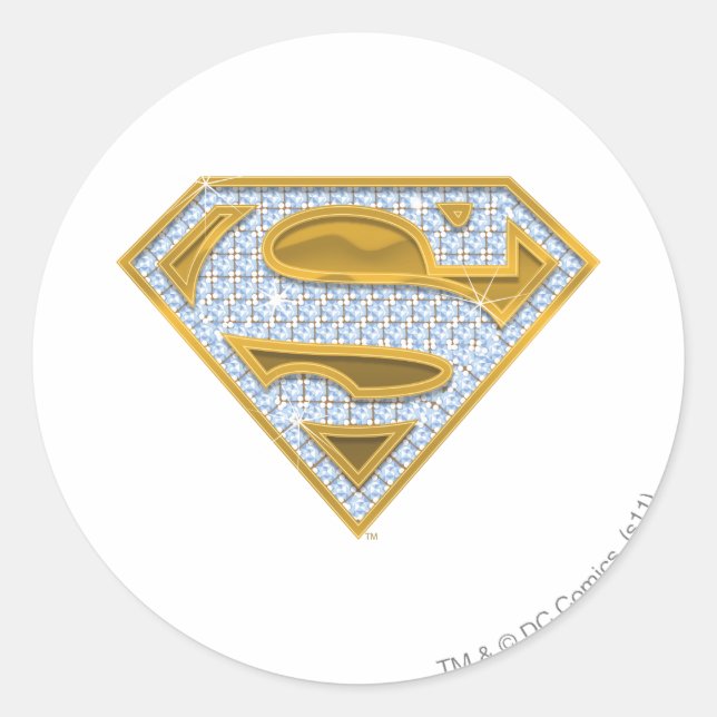 Supergirl Blue Jewels Runder Aufkleber (Vorderseite)