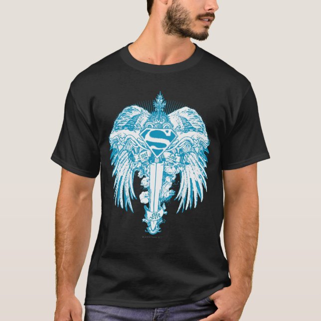 Supergirl Blue Wings T-Shirt (Vorderseite)