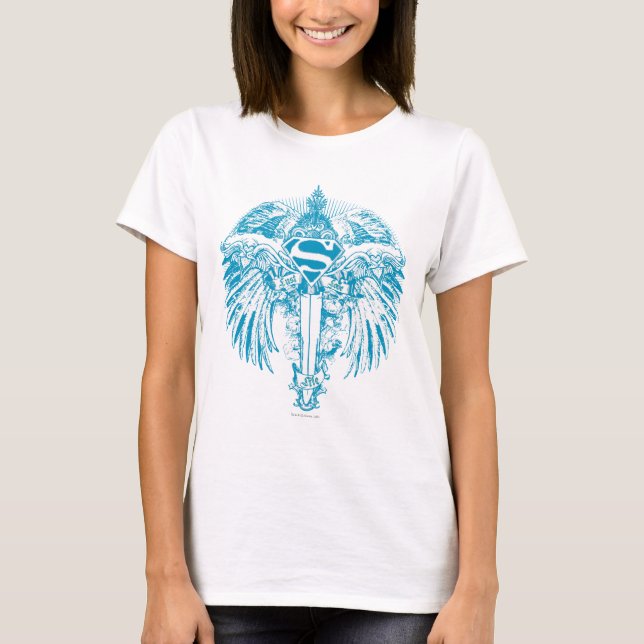 Supergirl Blue Wings T-Shirt (Vorderseite)