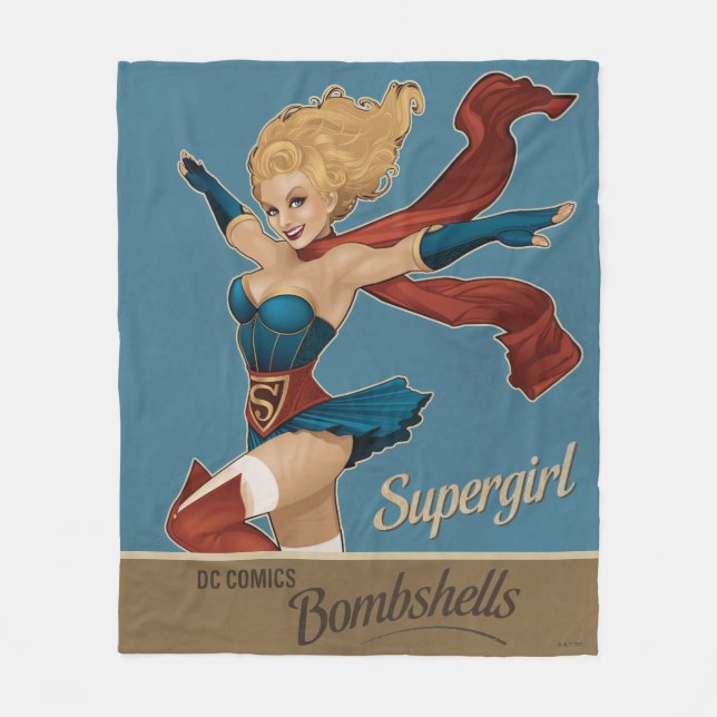 Supergirl Bombshell Fleecedecke (Vorderseite)