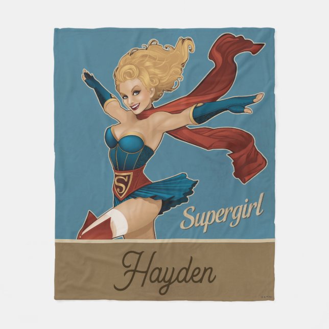 Supergirl Bombshell Fleecedecke (Vorderseite)