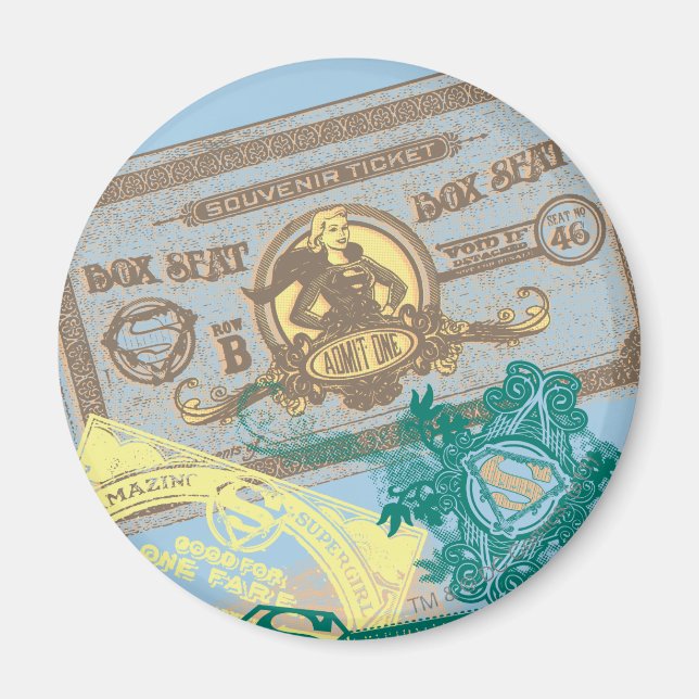 Supergirl Box Seat Blue Magnet (Vorne)