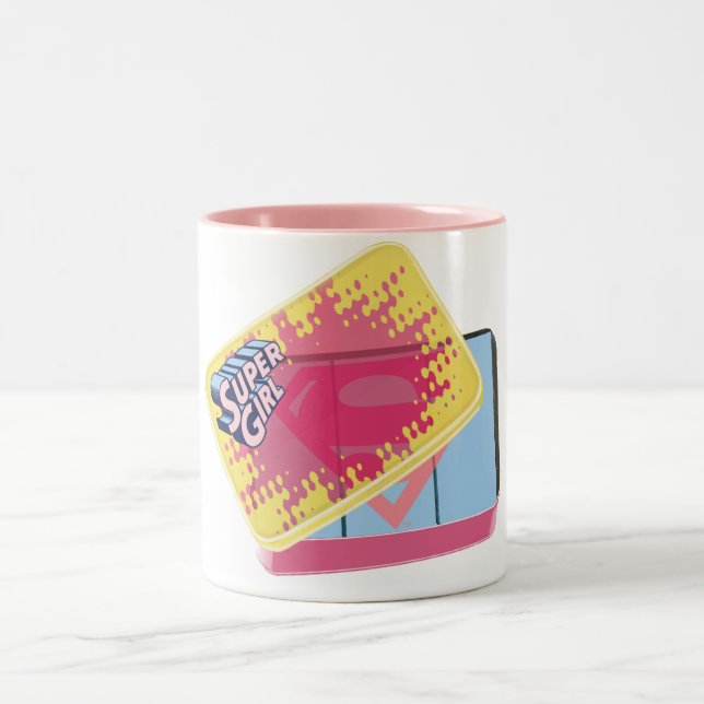 Supergirl Box Zweifarbige Tasse (Mittel)