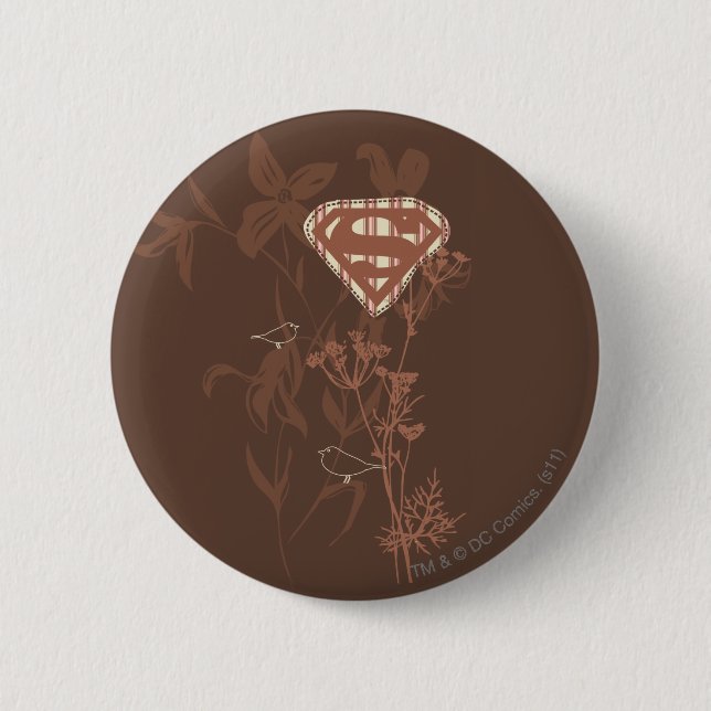 Supergirl Brown Bird Button (Vorderseite)