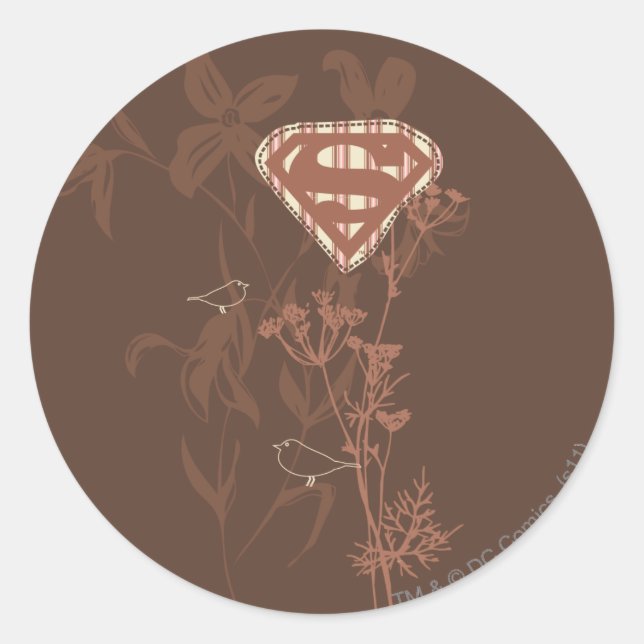 Supergirl Brown Bird Runder Aufkleber (Vorderseite)