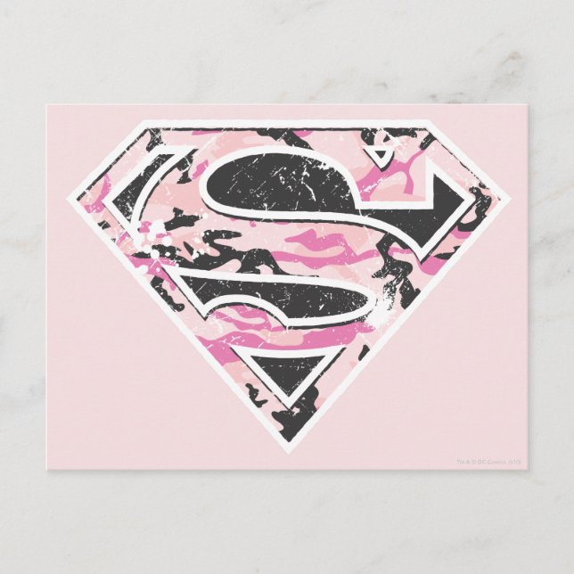 Supergirl Camouflage Logo Postkarte (Vorderseite)