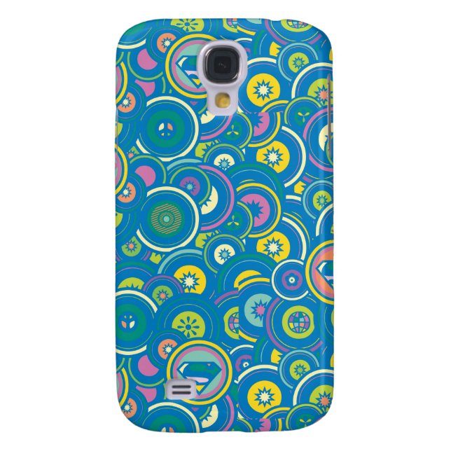 Supergirl Circle Blue Muster Case-Mate Samsung Galaxy Hülle (Rückseite)