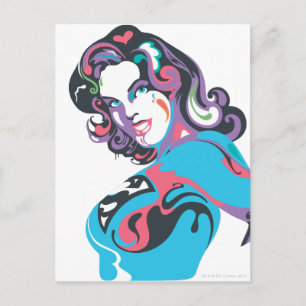 Supergirl Color Splash Pose 1 Postkarte