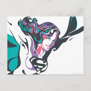Supergirl Color Splash Pose 3 Postkarte
