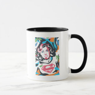 Supergirl Color Splash Swirls 3 Tasse