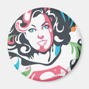 Supergirl Color Splash Wirbel 3 Magnet