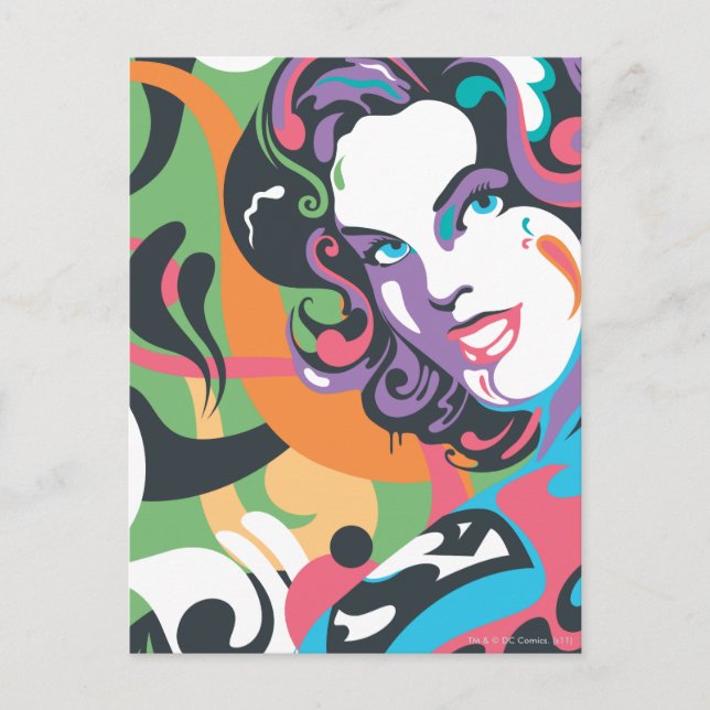 Supergirl Color Splash Wirbel 4 Postkarte (Vorderseite)