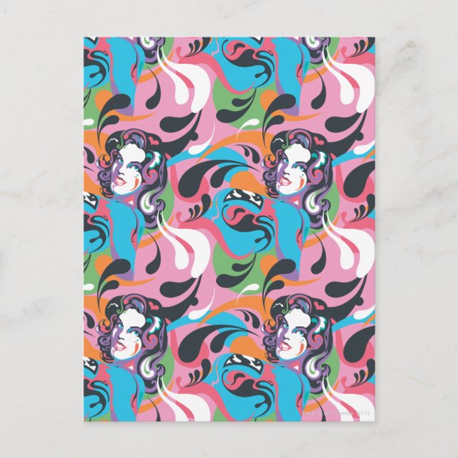 Supergirl Color Splash Wirbel Muster 2 Postkarte (Vorderseite)