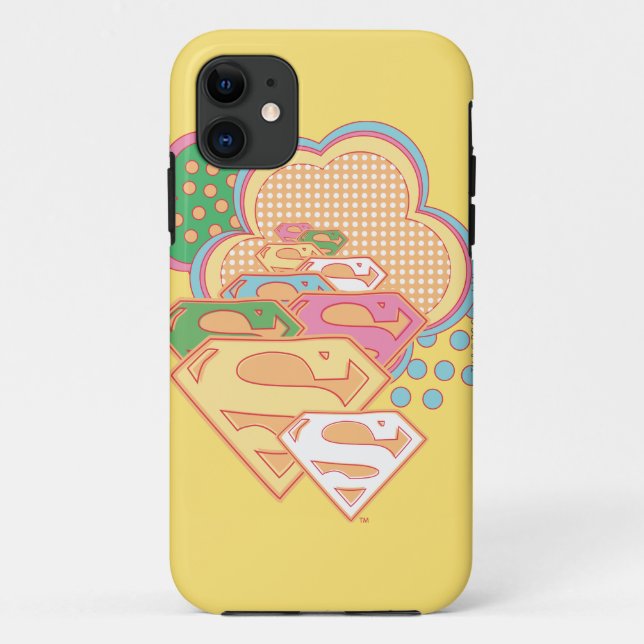 Supergirl Colorful Cloud Logo Case-Mate iPhone Hülle (Rückseite)
