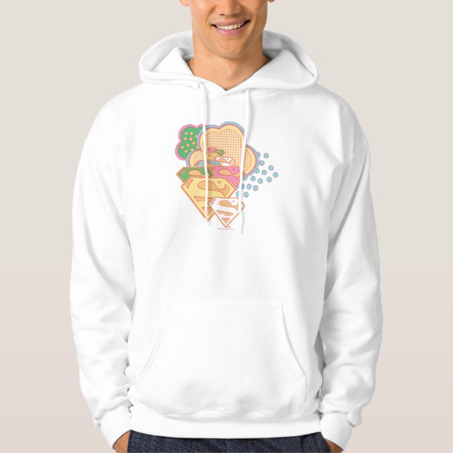 Supergirl Colorful Cloud Logo Hoodie (Vorderseite)