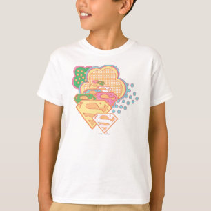 Supergirl Colorful Cloud Logo T-Shirt