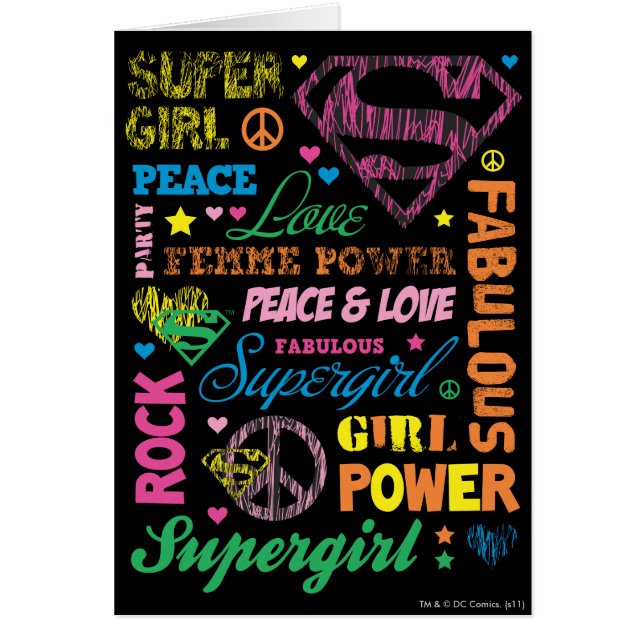 Supergirl Colorful Text Collage (Vorne)