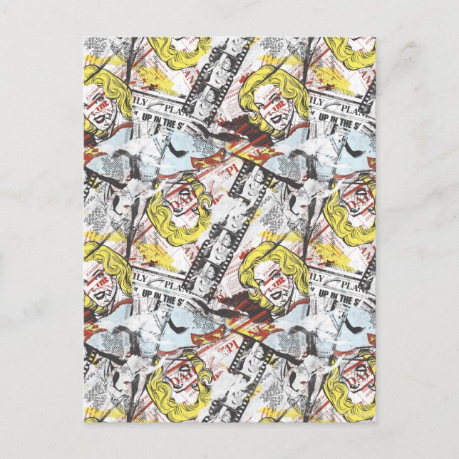 Supergirl Comic Capers Muster 2 Postkarte (Vorderseite)