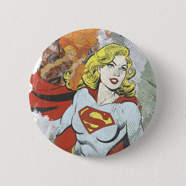 Supergirl Comic Capes 2 Button (Vorderseite)