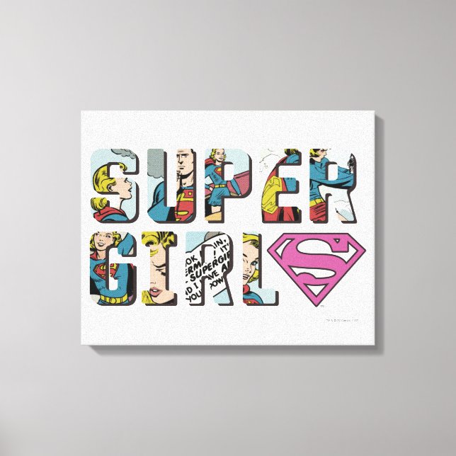 Supergirl-Comic-Logo Leinwanddruck (Vorderseite)