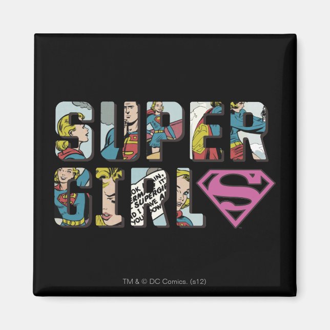 Supergirl-Comic-Logo Magnet (Vorne)