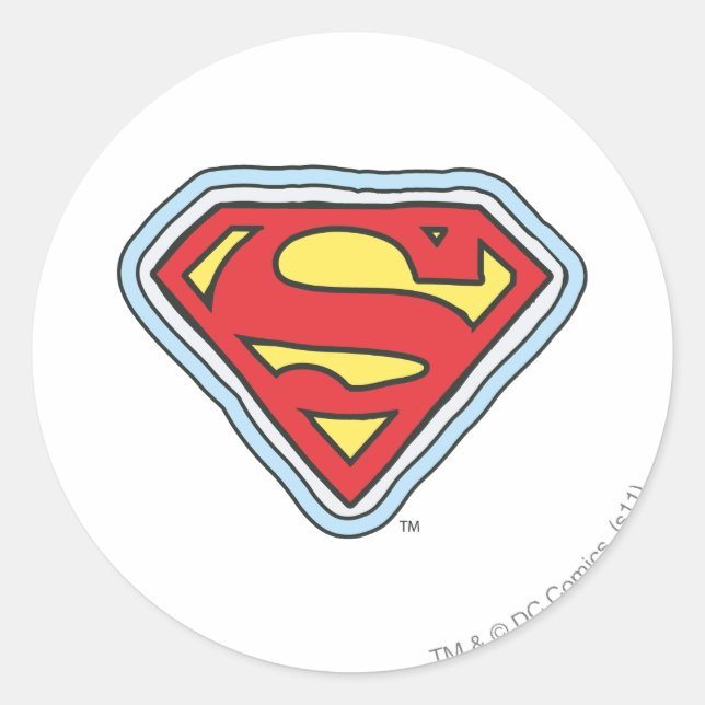 Supergirl-Comic-Logo Runder Aufkleber (Vorderseite)