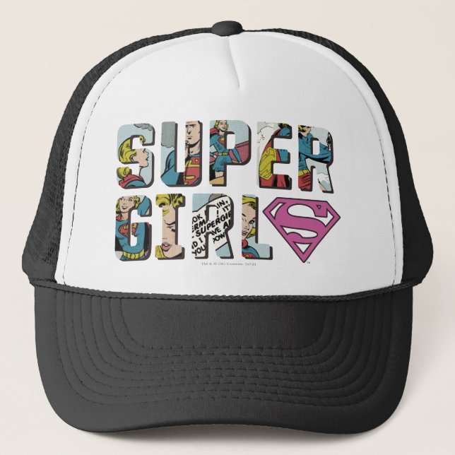 Supergirl-Comic-Logo Truckerkappe (Vorderseite)