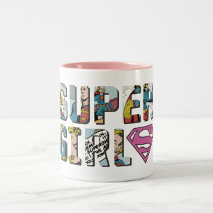 Supergirl-Comic-Logo Zweifarbige Tasse