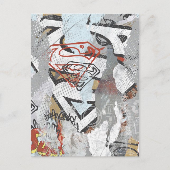 Supergirl-Comic Muster 1 Postkarte (Vorderseite)