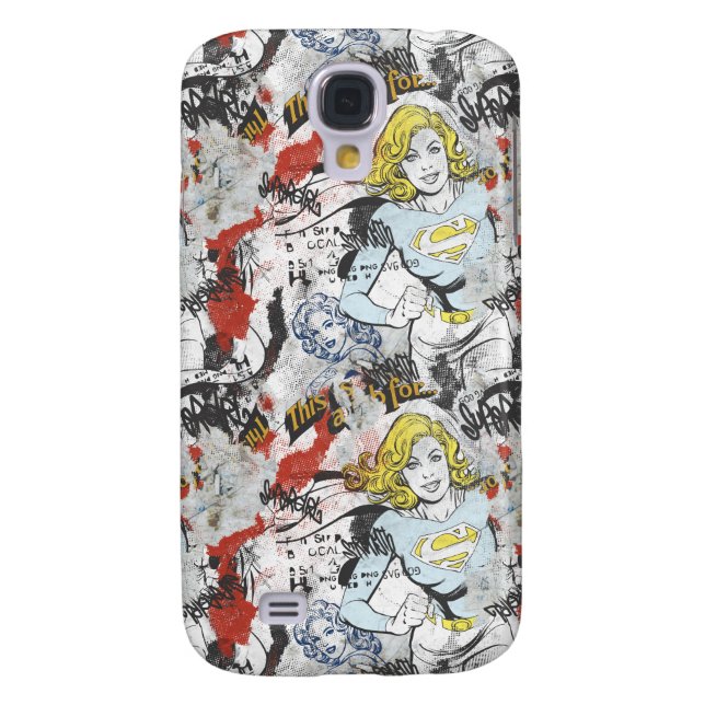 Supergirl-Comic Muster 9 Case-Mate Samsung Galaxy Hülle (Rückseite)