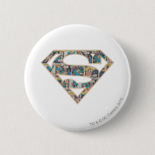 Supergirl Comic Strip Logo Button