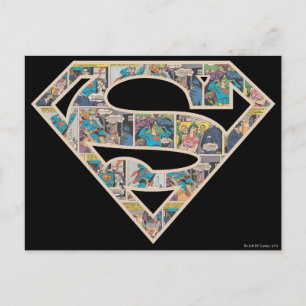 Supergirl Comic Strip Logo Postkarte