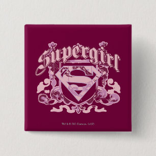 Supergirl Crest Design Button