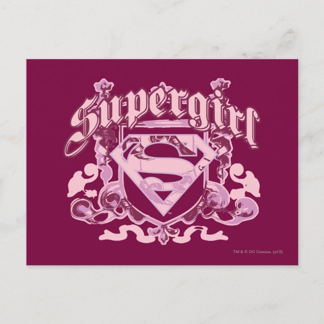 Supergirl Crest Design Postkarte (Vorderseite)
